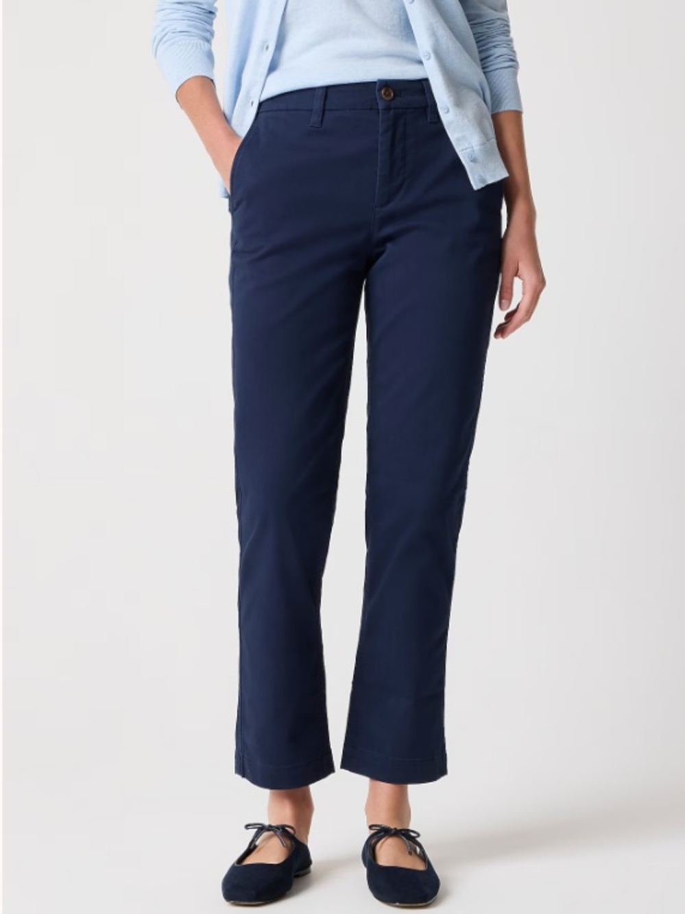 J. Crew Navy Straight-Leg Chino Pants